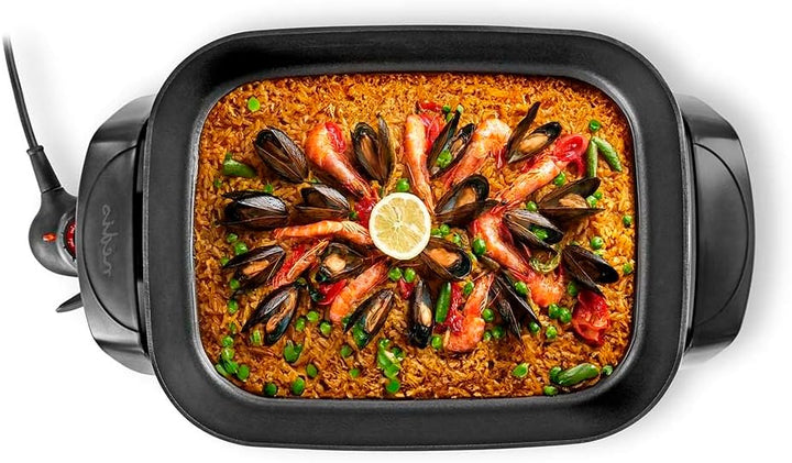 Elektrische Pfanne - 40 cm - Dickwandiges Aluminium-Gussgehäuse Single, Single