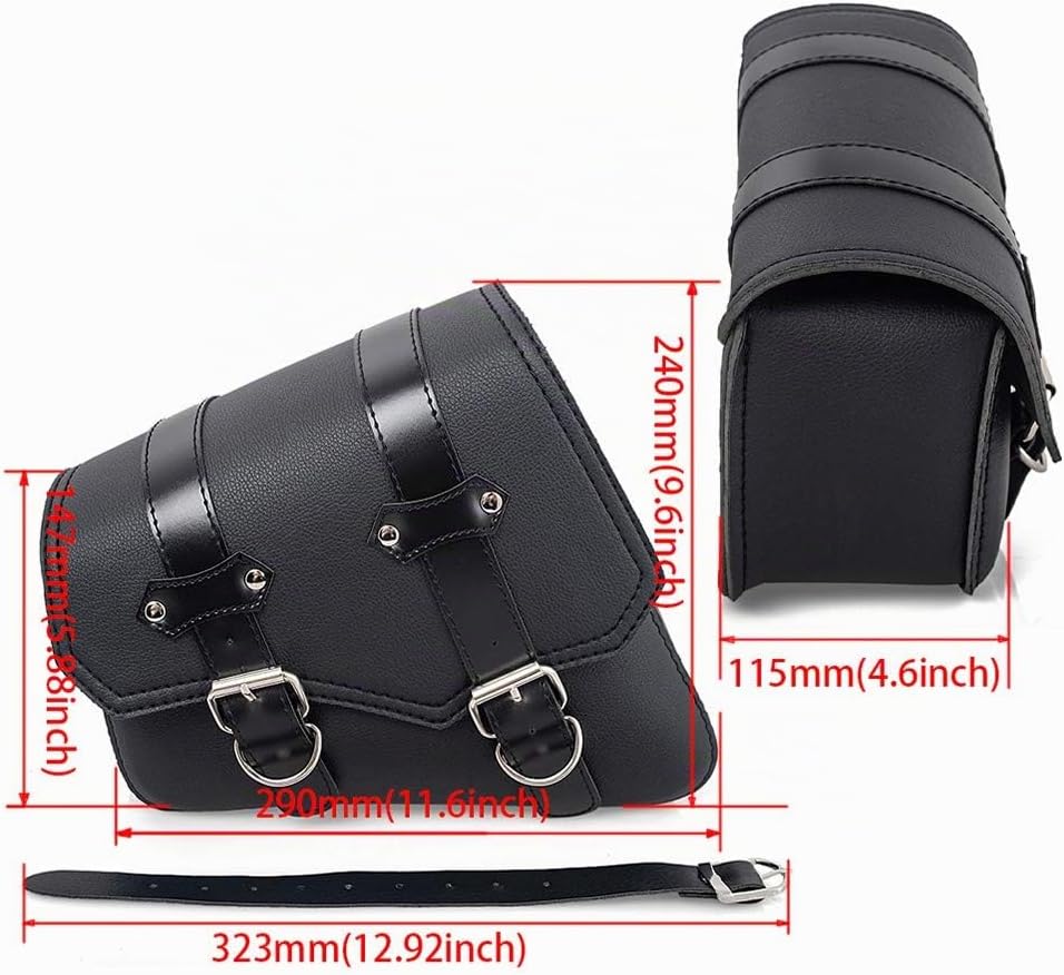 Motorrad PU Leder Satteltasche Universal Motorräder Werkzeugtaschen (Recht)
