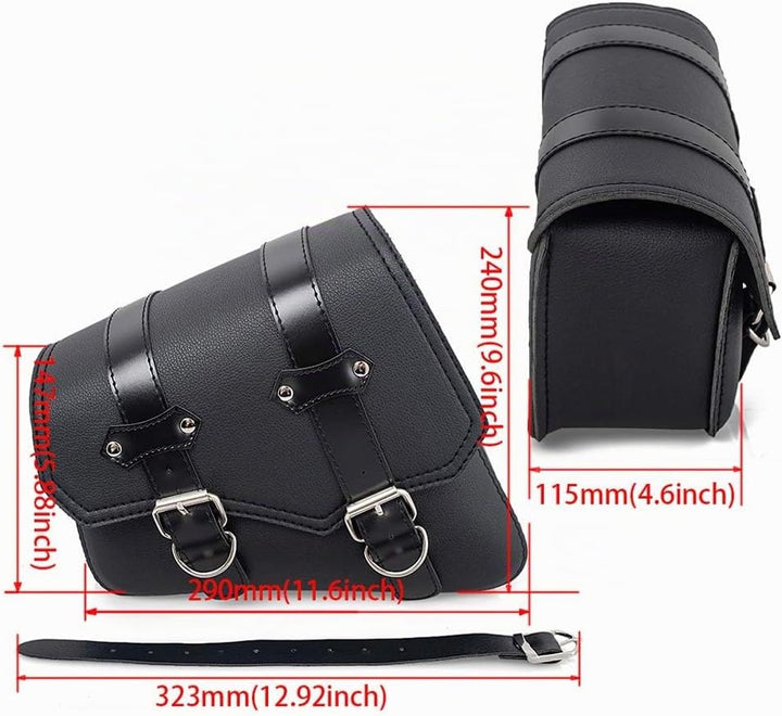 Motorrad PU Leder Satteltasche Universal Motorräder Werkzeugtaschen (Recht)