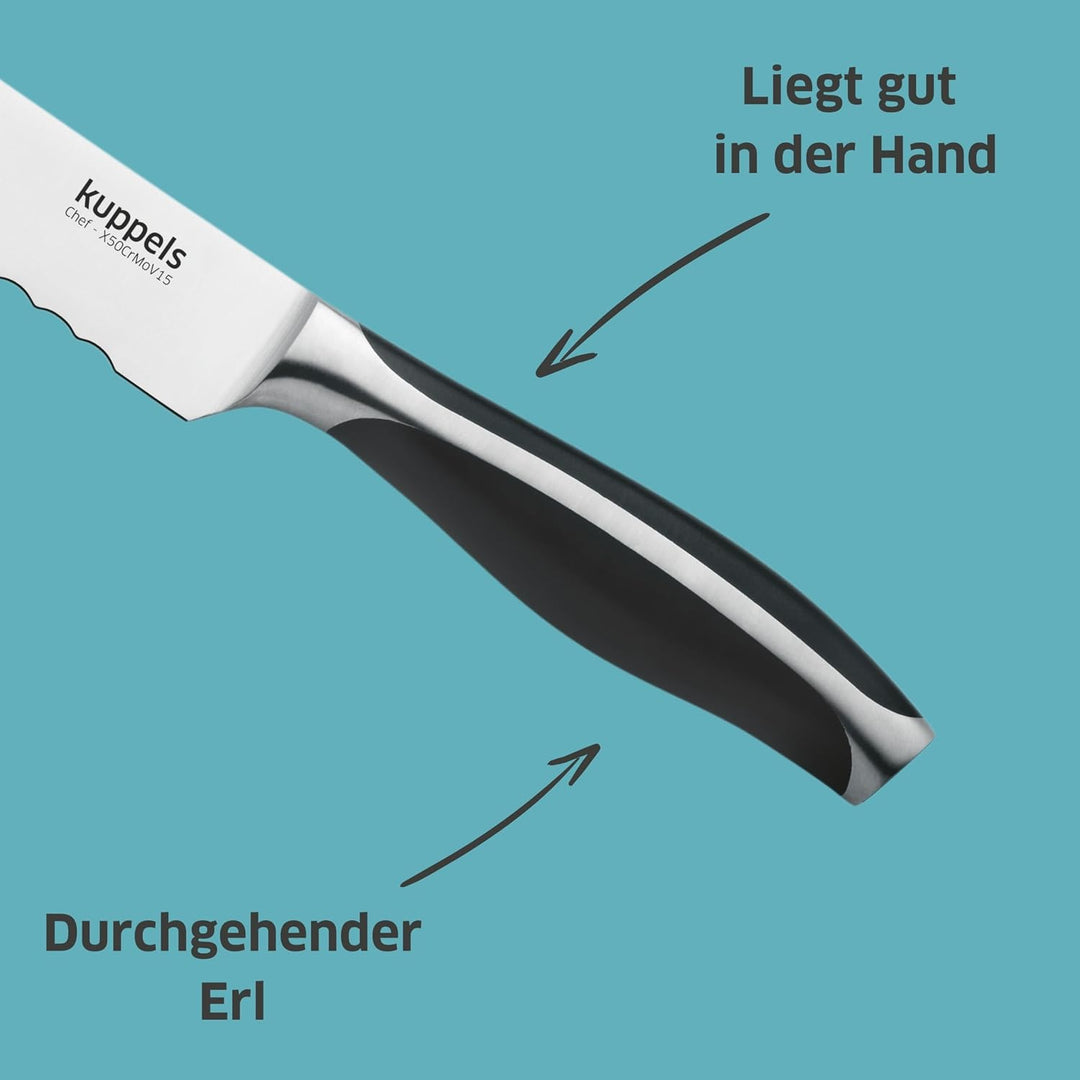 Kuppels CHEF Brotmesser | exzellente Schärfe &amp; Schnitthaltigkeit | hochwertiger Klingenstahl |Küchen