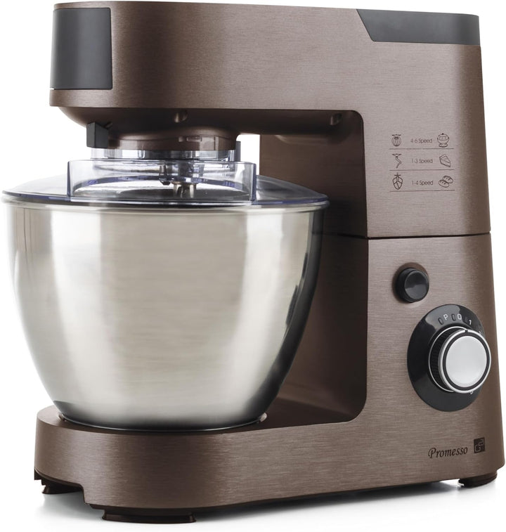 G21 Küchenmaschine Promesso Braun, 1.500 Watt, 3 in 1 Küchenmaschine, Mixer, Fleischwolf, komplettes