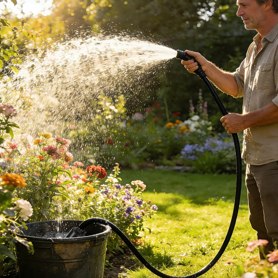 Akku Wasserpumpe für Makita 18V, 30L/min Tragbare Wasserpumpe &amp; Sumpfpumpe Wasserpumpe Akku, Selbsta