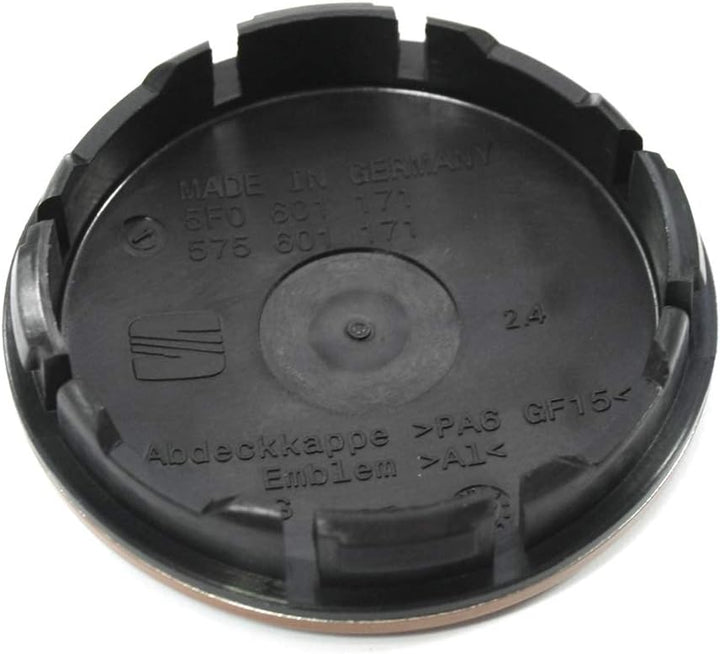 Original Zubehör – Set 4 Abdeckkappen Mittelabdeckung Nabe Rad Alufelgen, 5F0601171TVK