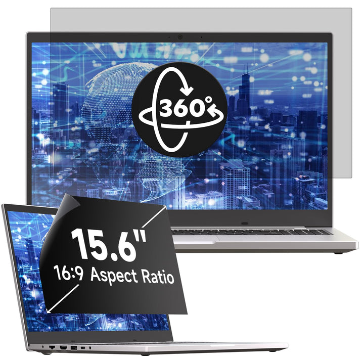 Mamol 360° Blickschutzfilter, 39,6 cm (15,6 Zoll), 16:9, Vollwinkel, Anti-Spionage-Bildschirm, Blick