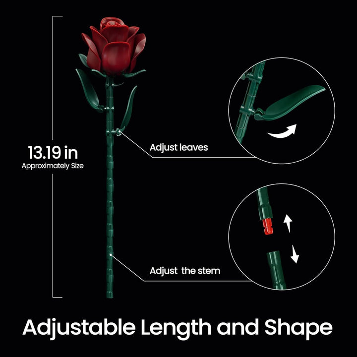 Millionspring Blumenstrauss-Bauset mit burgunderroten Rosen und 3 Kunstrosen – Geschenkidee für Sie