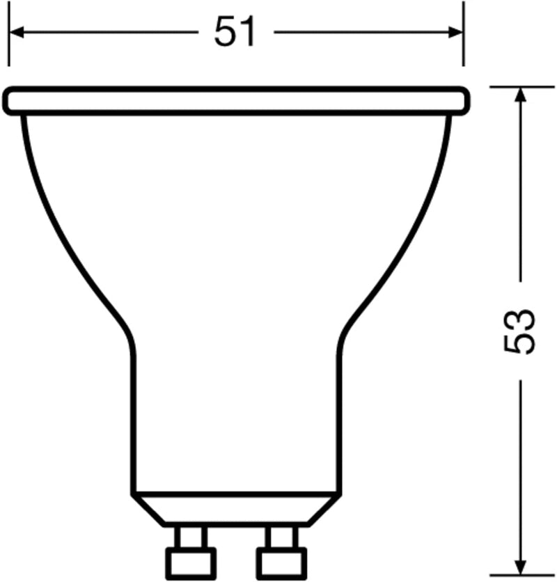 OSRAM LED Star PAR16, Sockel: GU10, Nicht Dimmbar, Warmweiss, Ersetzt eine herkömmliche 80 Watt Lamp