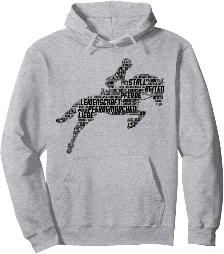 Pferde Mädchen Reiterin Reiten Pferd Pullover Hoodie