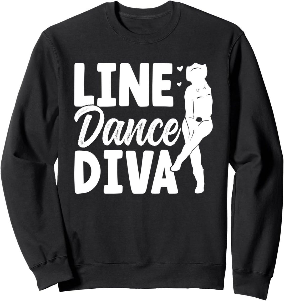 Line Dance Diva Line Dancing Lustig Line Dancer Sweatshirt