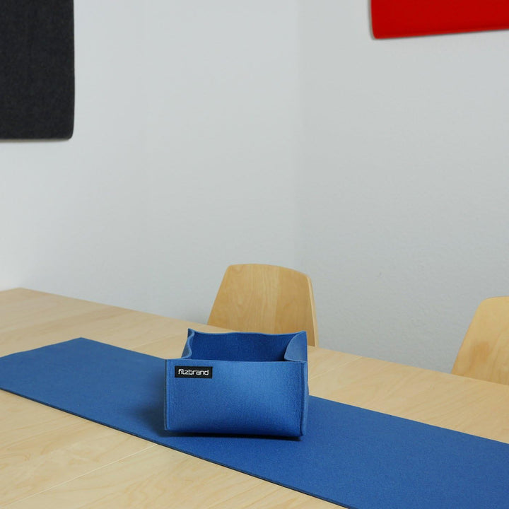 Dekoschale / Korb aus Designfilz von filzbrand, mittel, mittelblau, Mittelblau