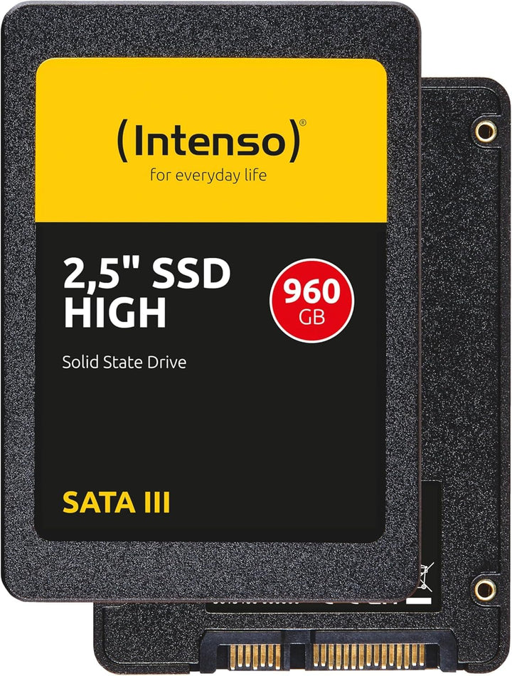 Intenso Interne 2,5" SSD SATA III High, 960 GB, 520 MB/Sekunden, Schwarz 960GB Sata 2,5" High