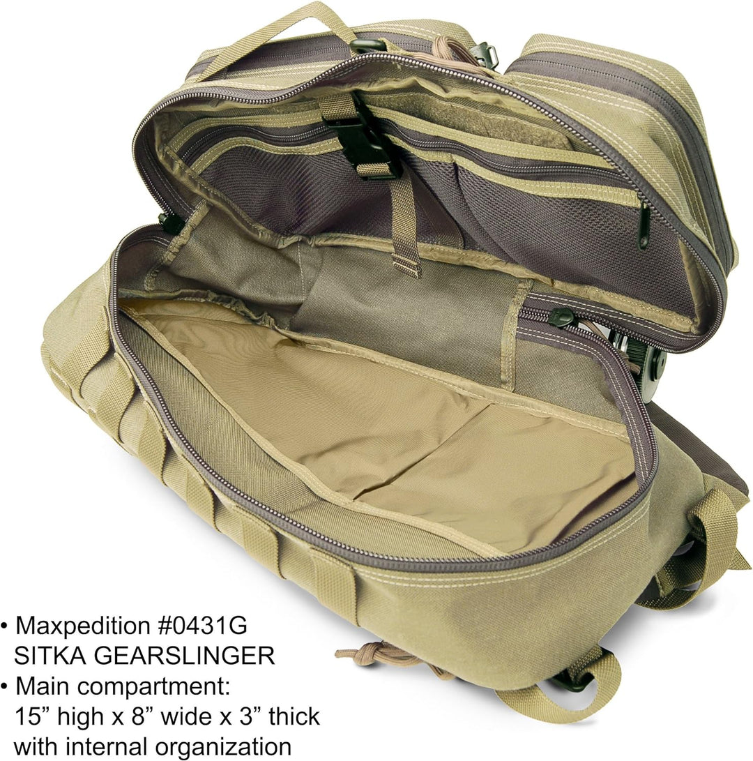 Maxpedition Gearslinger Sitka, 10 liters Khaki-foliage, Khaki-foliage