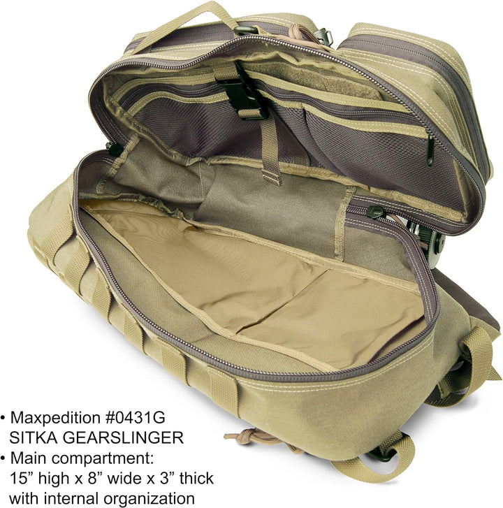 Maxpedition Gearslinger Sitka, 10 liters Khaki-foliage, Khaki-foliage