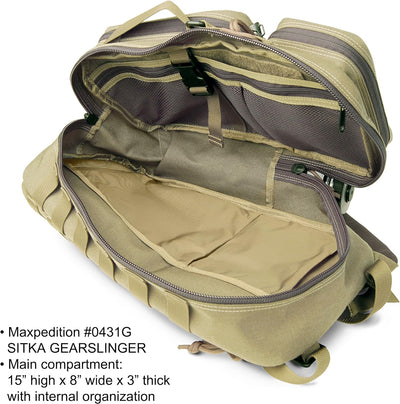 Maxpedition Gearslinger Sitka, 10 liters Khaki-foliage, Khaki-foliage