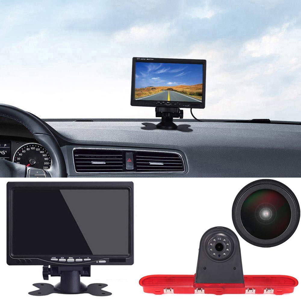 18mm Top Qualität Bremsleuchte Kamera Bremslicht Rückfahrkamera +7" Zoll TFT LCD Monitor Transporter