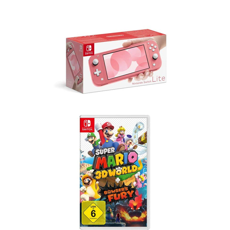 Nintendo Switch Lite, Standard, Koralle + Super Mario 3D World - Bowser&