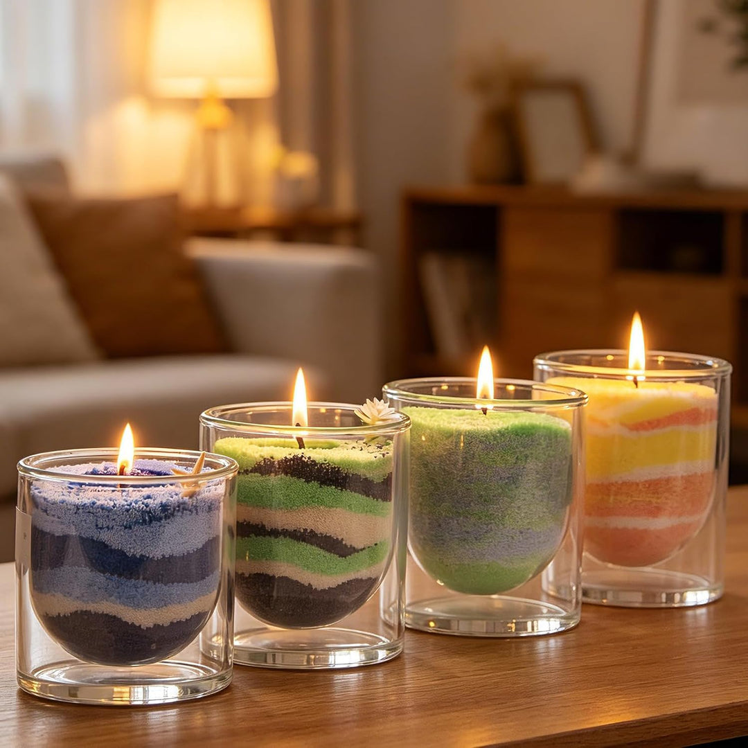 CandHeal Pearled Kerzensand,Duftendes Kerzenwachs für DIY Kerzen, Kerzen selber machen Set mit Docht