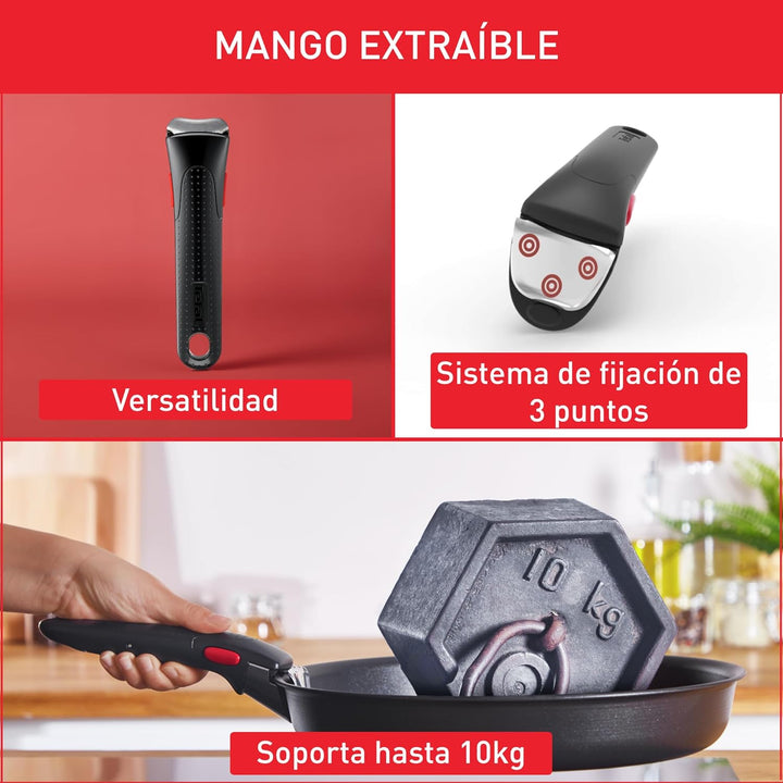 Poignée amovible Tefal Ingenio L9863302 Noir