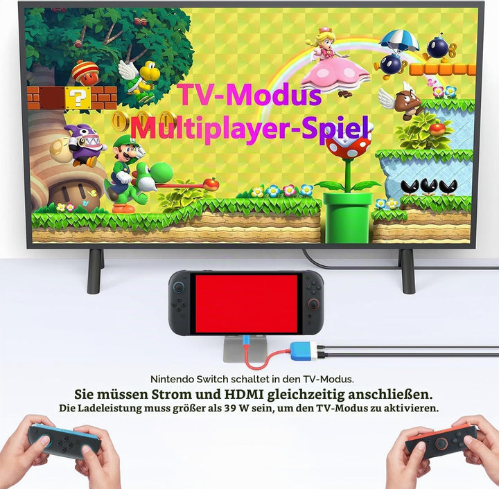Switch Dock für Nintendo Switch/OLED Switch, 3-in-1 Mini Switch TV Dock mit 4K HDMI USB 3.0 Port USB