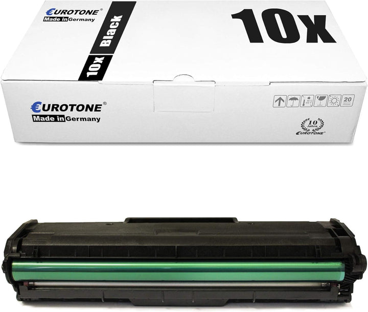 10x Eurotone Toner für Samsung SCX 3400 3401 3405 FW F W ersetzt MLT-D101S 10x Black, 10x Black