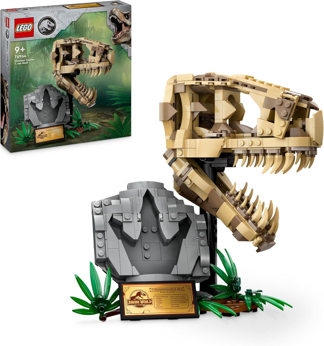 LEGO Marvel Rocket & Baby Groot, baubares Superhelden-Spielzeug & Jurassic World Dinosaurier-Fossili