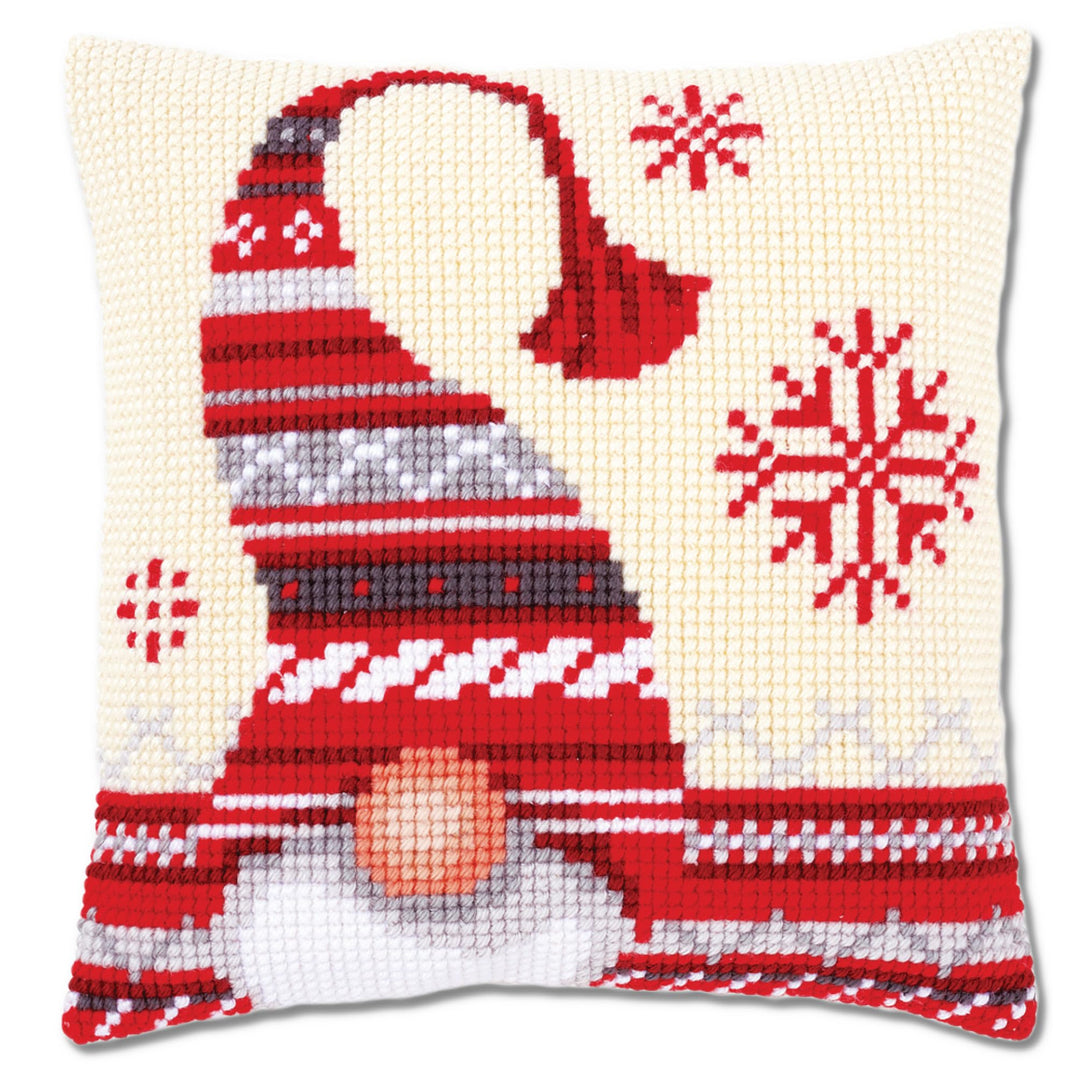 Vervaco Stickpackung für Kreuzstichkissen vorgedruckt, Baumwolle, weiss, 40 x 40 x 0,3 cm, 40 x 40 x