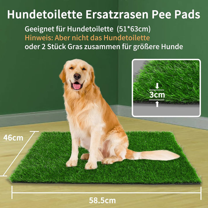 Hundeklo Welpen Training Hundetoilette Ersatzrasen, 2 Stück Wiederverwendbar Welpentoilette Gras Pee