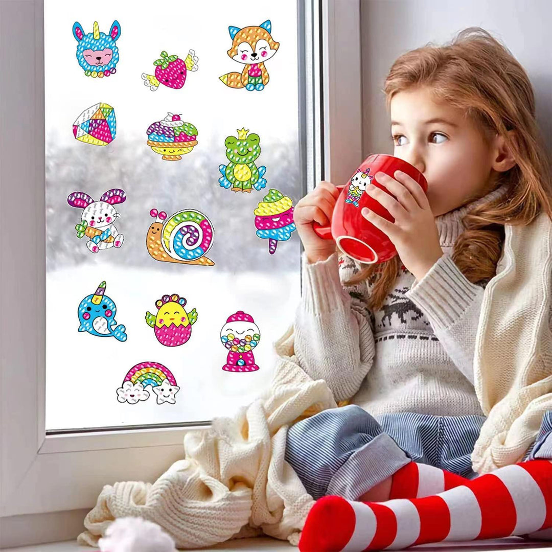 CAYUDEN Diamond Painting Aufkleber, 48pcs 5D Diamant Painting Bilder Kinder DIY Diamond Painting Kin