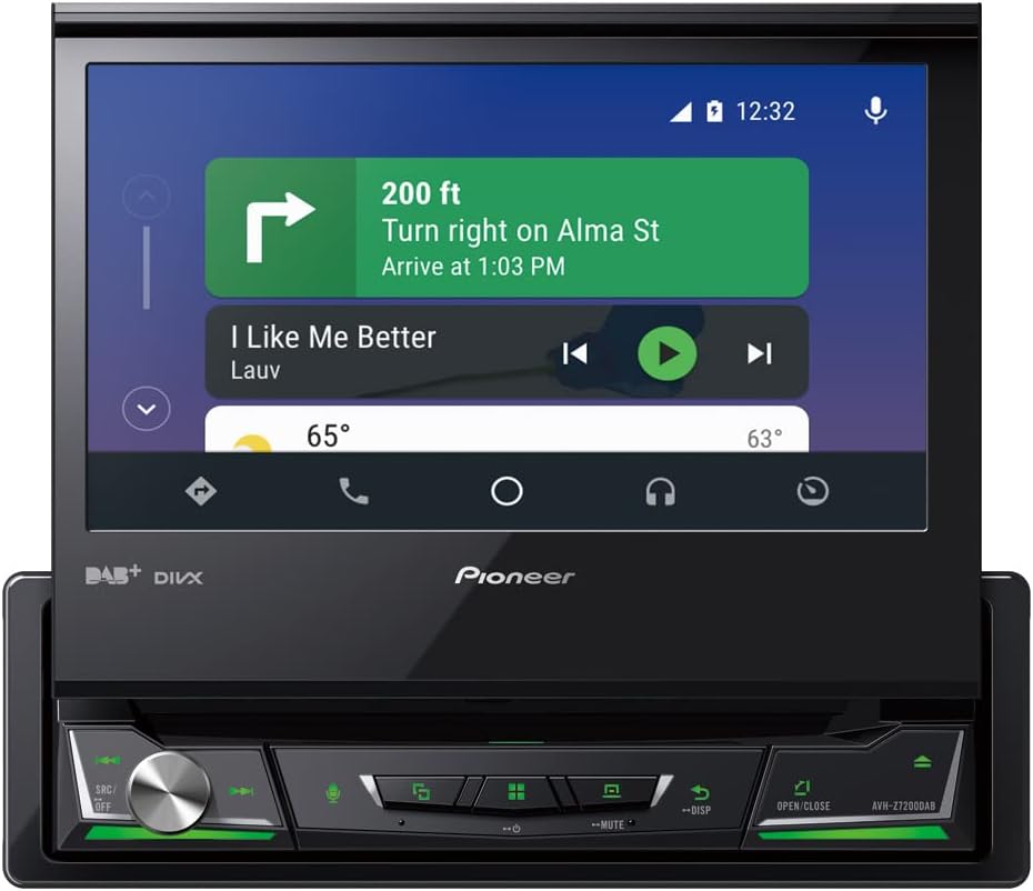 Pioneer AVH-Z7200DAB 1-DIN-Multimedia Player, ausklappbarer 7-Zoll ClearType-Touchscreen, Smartphone