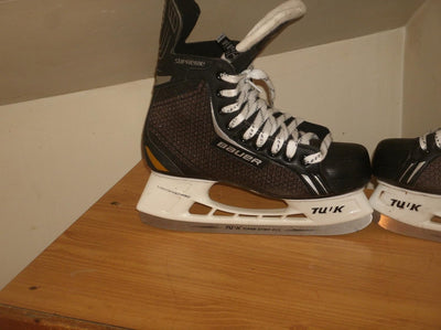 Bauer Kinder Schlittschuh Supreme S 140 Youth Eishockeyschlittschuh 7/25 Schwarz/Silber, 7/25 Schwar