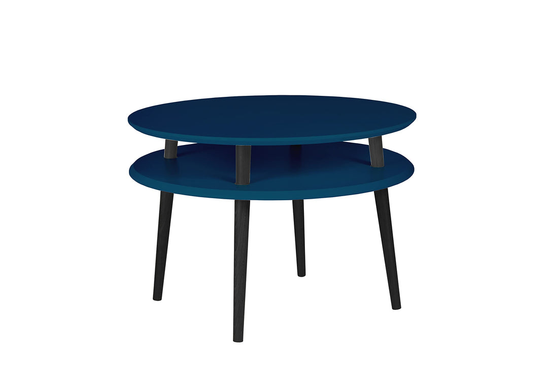 Ragaba UFO Couchtisch Kaffeetisch Wohnzimmertisch Doppelt - Rund -Einfache Montage - 70x45 cm - FSC®