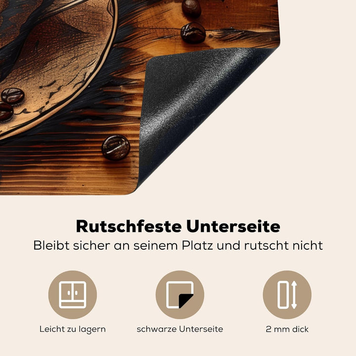Herdabdeckplatte 77x51 cm Einteilig Küche Herdabdeckung Induktionsfeld Ceranfeld Herdabdeckplatten V