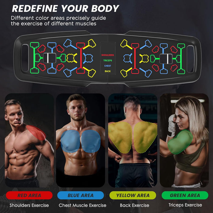 Premium Liegestützbrett Set Push Up Board Verbessertes Konzept 2024 Liegestütze Brett Liegestützgrif