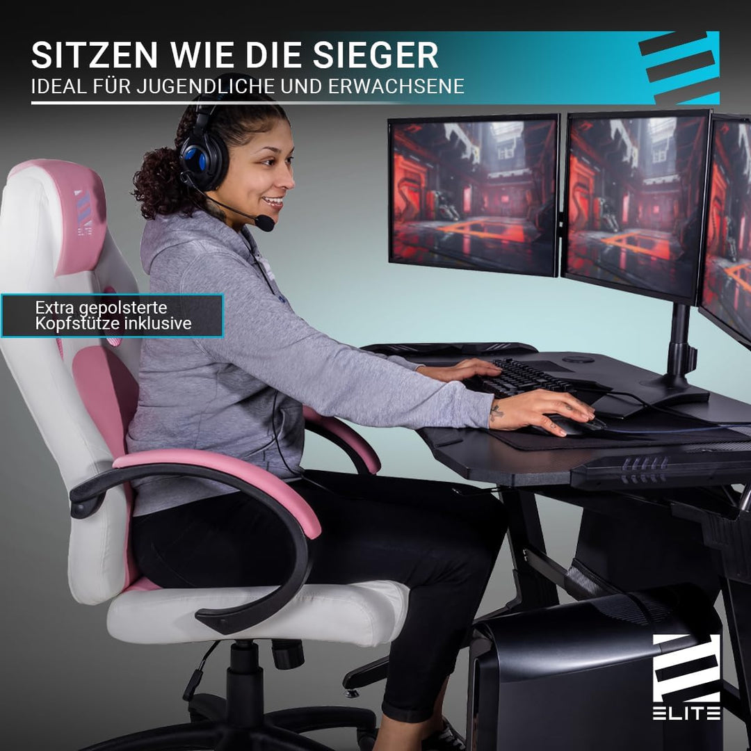 ELITE Gaming Stuhl MG100 Exodus | Ergonomischer Bürostuhl - Schreibtischstuhl - Chefsessel - Sessel