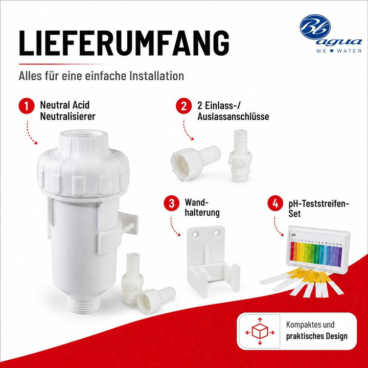 Neutraler Acid-Filter. Neutralisiert Säure-Kondensat, verlängert die Lebensdauer und reduziert die W