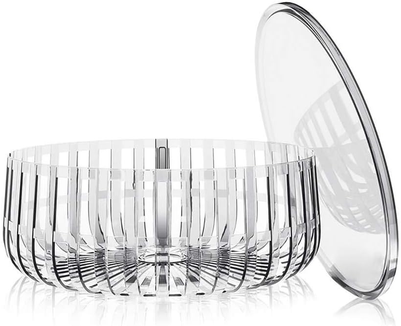 Kartell Panier, Bambus, Crystal, 61 x 21 x 61 cm Cristallo, Cristallo