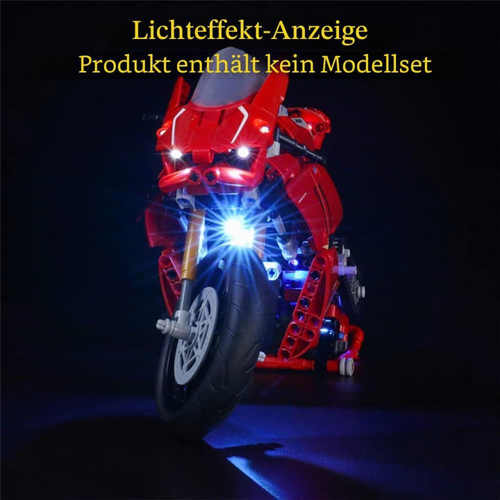 GEAMENT LED Licht-Set Kompatibel mit Lego Technic Ducati Panigale V4 R Motorrad - Beleuchtungsset fü
