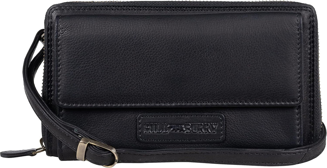 Hill Burry Echtleder Handy Portemonnaie Rinara I Geldbörse | Umhängetasche | Handy Wallet hochwertig