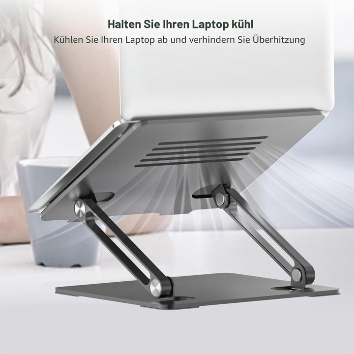 BoYata Laptop Ständer, Mehrwinke mit Lüftungsschlitzen, Verstellbarer Notebook Ständer, Kompatibel f