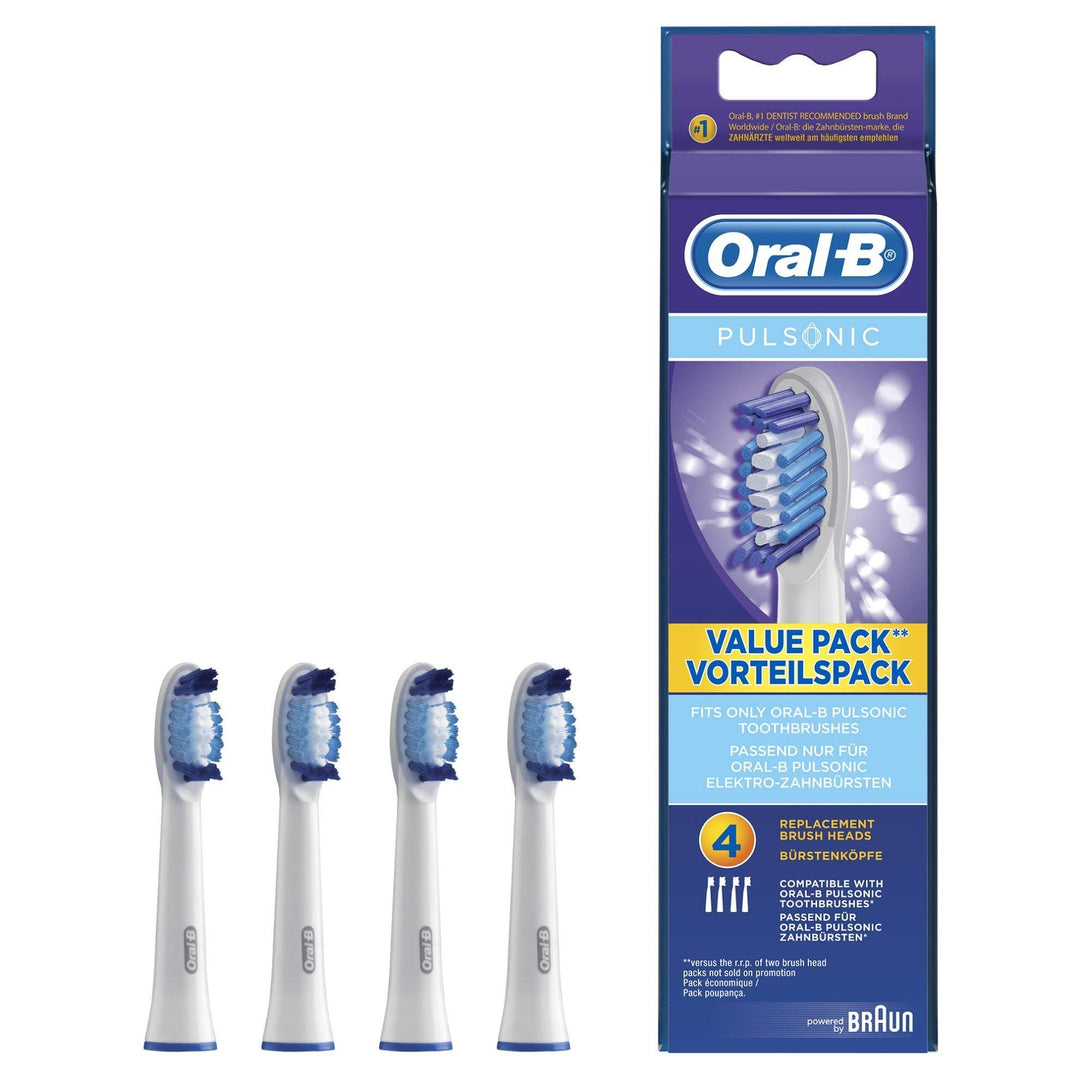 Oral-B Pulsonic Aufsteckbürsten, 4 Stück Weiss 4er-Pack, Weiss 4er-Pack