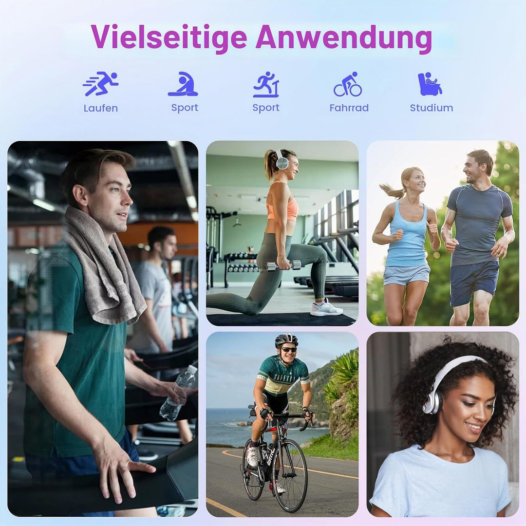 128GB MP3-Player mit Bluetooth, Oilsky 1,8 Zoll Mini Touchscreen MP3, eingebauter Lautsprecher und F