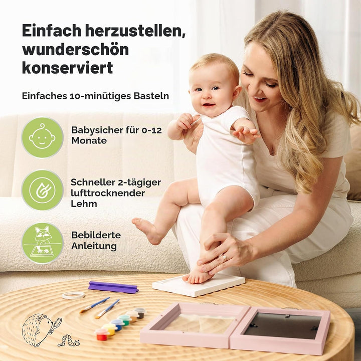 KeaBabies Baby Handabdruck und Fussabdruck Set - Geschenke für Mädchen, Jungen - Personalisierte Fus
