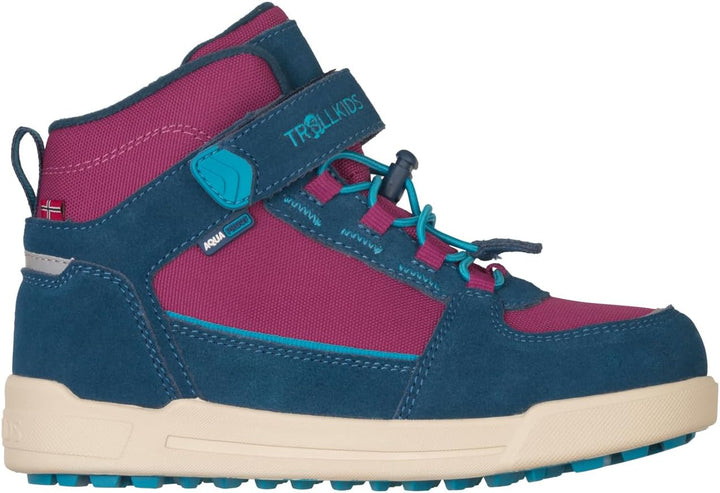 Trollkids Kids Gryllefjord Mid Cut 28 EU Bright Berry, 28 EU Bright Berry