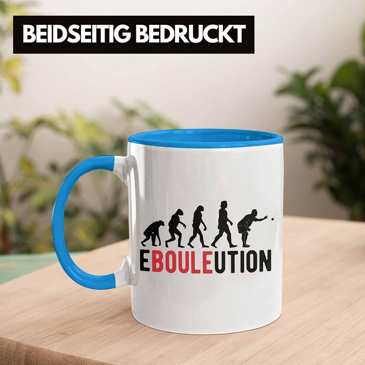 Trendation - Boule Tasse Geschenk Ebouleution Pétanque Boule-Spieler Geschenkidee Spruch (Blau), Bla