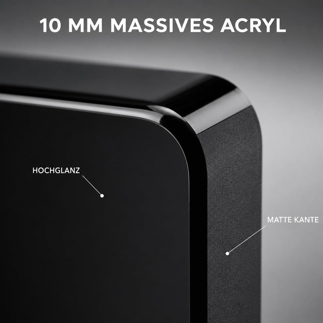 Acrylglas Monitorständer - Exklusive Bildschirmerhöhung aus deutscher Handarbeit - 10mm Monitor Stan