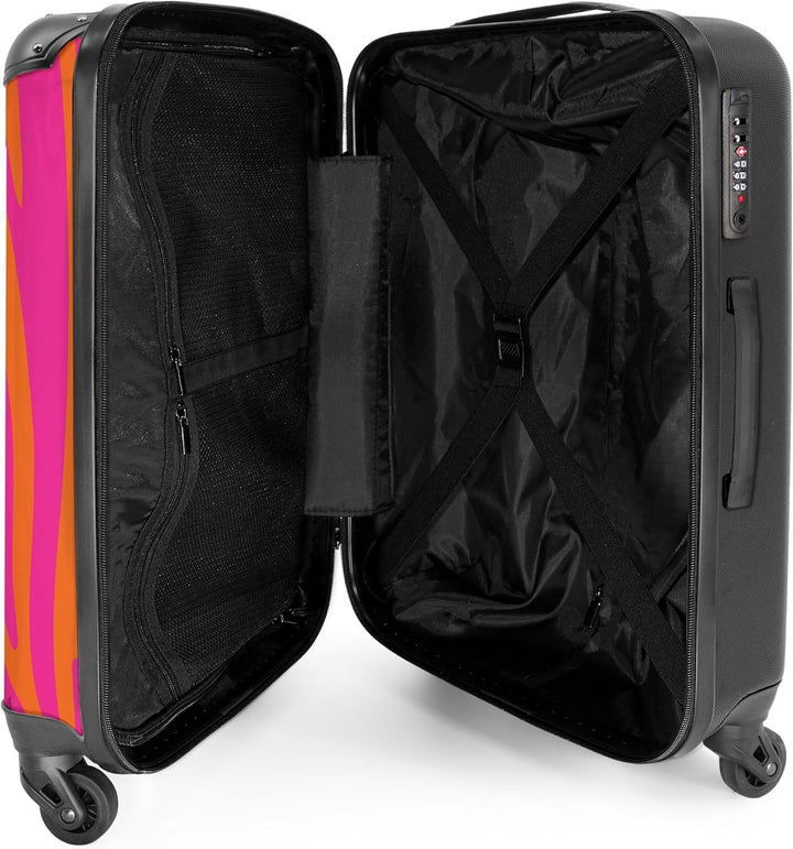 NoBoringSuitcases.com® Reisekoffer 67cm 72L Personalisiert - Grosser Hartschalenkoffer mit Rollen, L