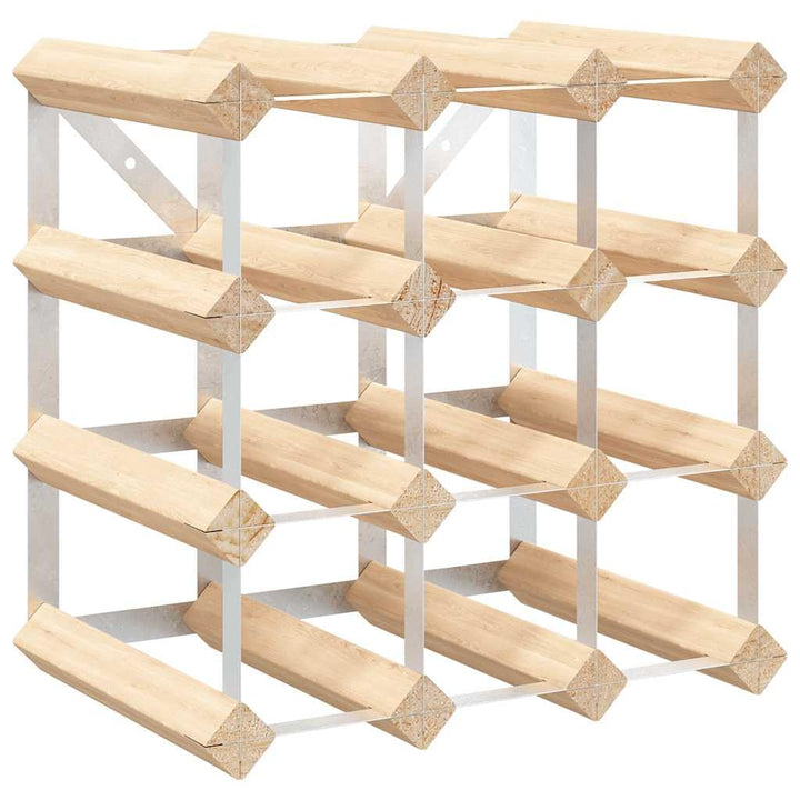 vidaXL Kiefernholz Massiv Weinregal für 12 Flaschen Modern Flaschenregal Flaschenständer Weinschrank