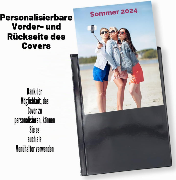 Set mit 5 platzspareden Fotoalben, personalisierbar, 15 x 21 cm, 18 Taschen, sehr transparent, Kapaz