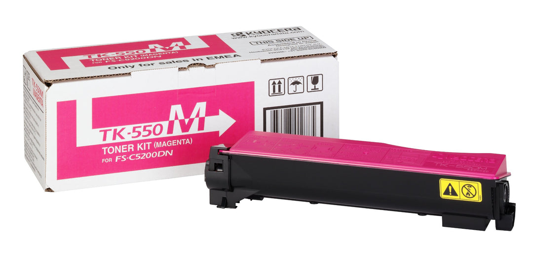 Kyocera TK-550M Toner Magenta. Original Tonerkartusche 1T02HMCEU0. Kompatibel für ECOSYS FS-C5200DN,