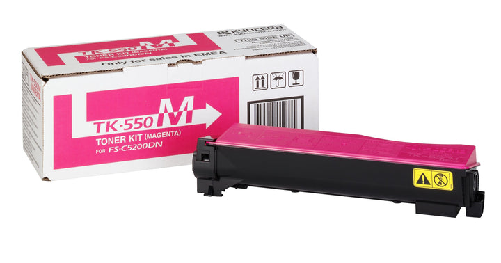 Kyocera TK-550M Toner Magenta. Original Tonerkartusche 1T02HMCEU0. Kompatibel für ECOSYS FS-C5200DN,