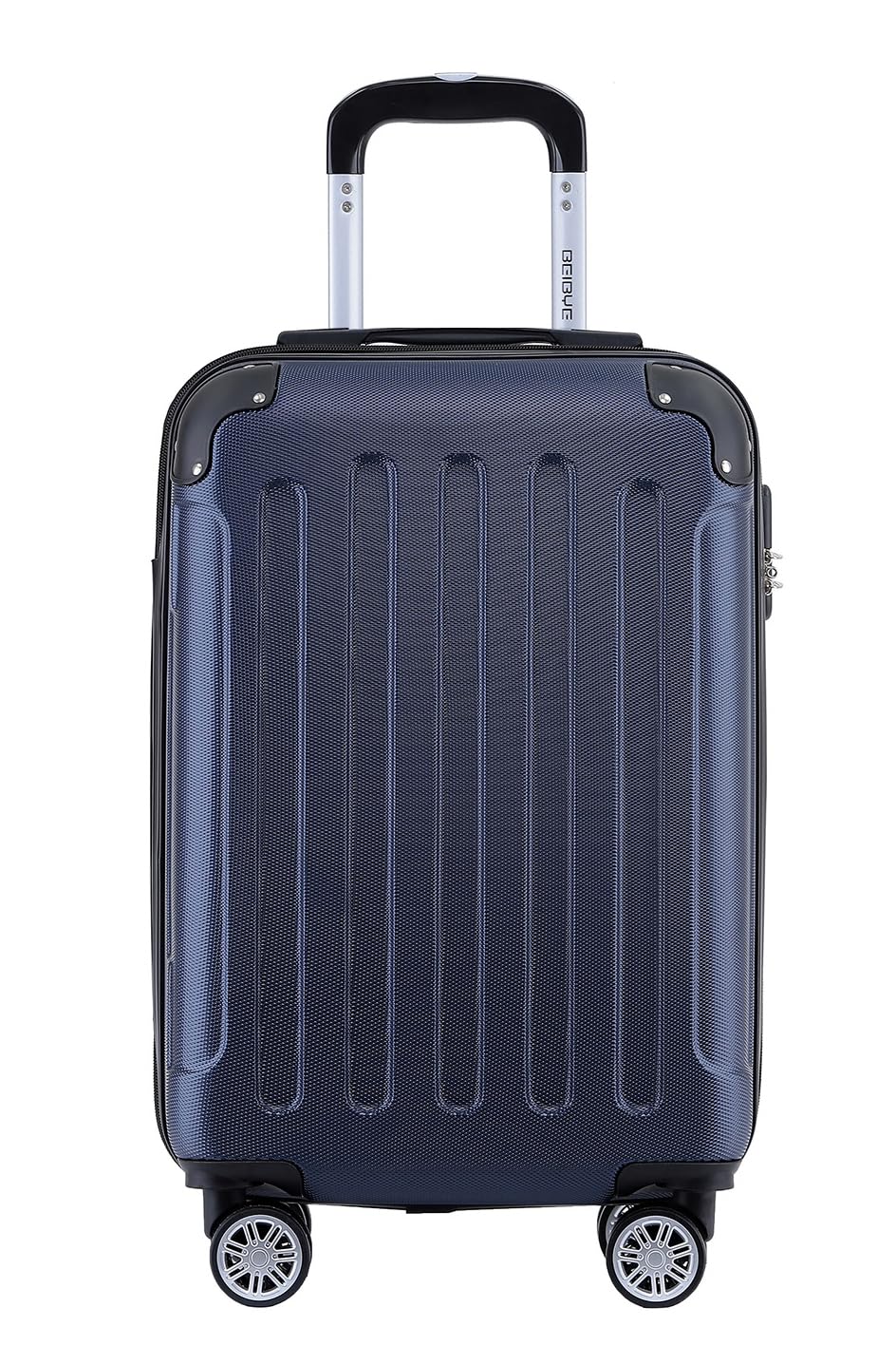 BEIBYE- Hartschalenkoffer Koffer Trolley Rollkoffer Reisekoffer Zahlenschloss 4 Zwilings-Rollen (Dar